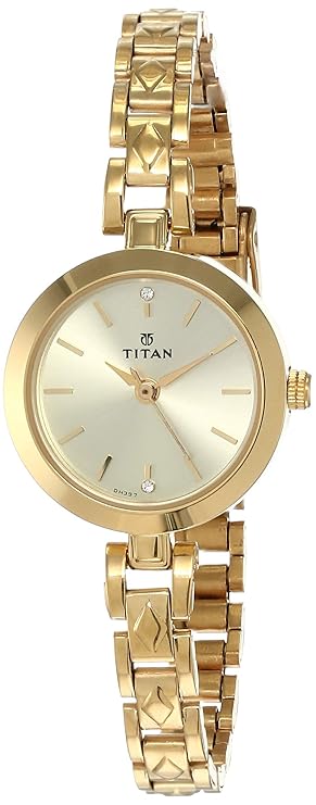 Titan Karishma Analog Champagne Dial Women's Watch